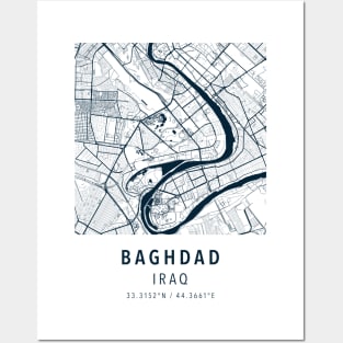 baghdad simple map Posters and Art